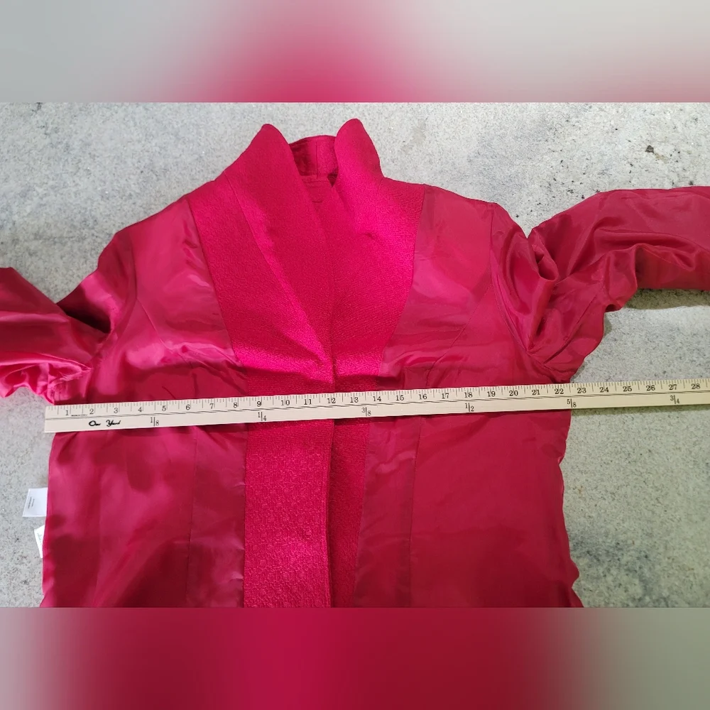 Le Suit Women Size 16 Pink Polyester Blazer Skirt Suit Lined Notch Collar 2PC - Picture 6 of 16